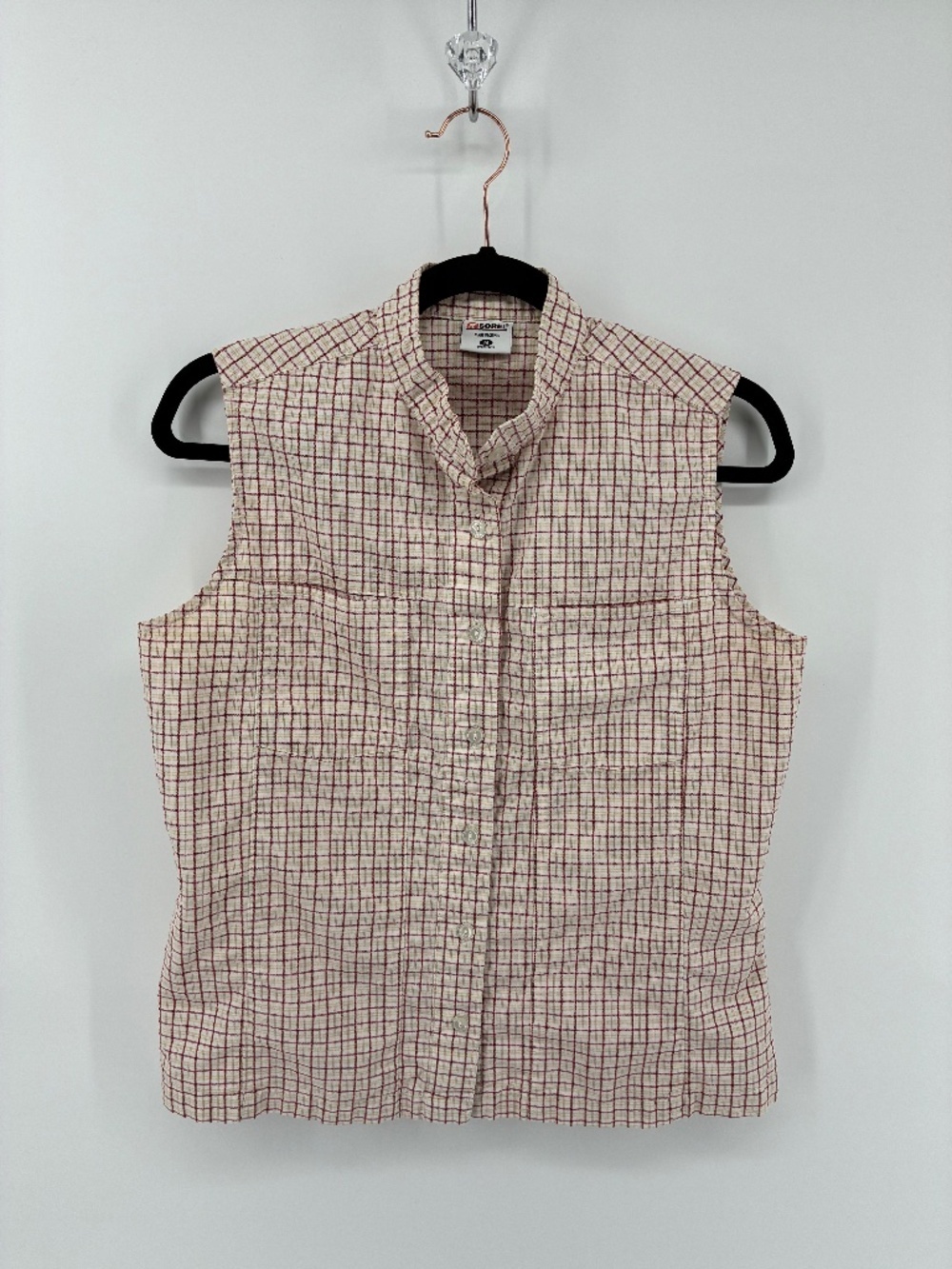 Sleeveless Sorel Button Up Top Outdoor Spring Gorpcore